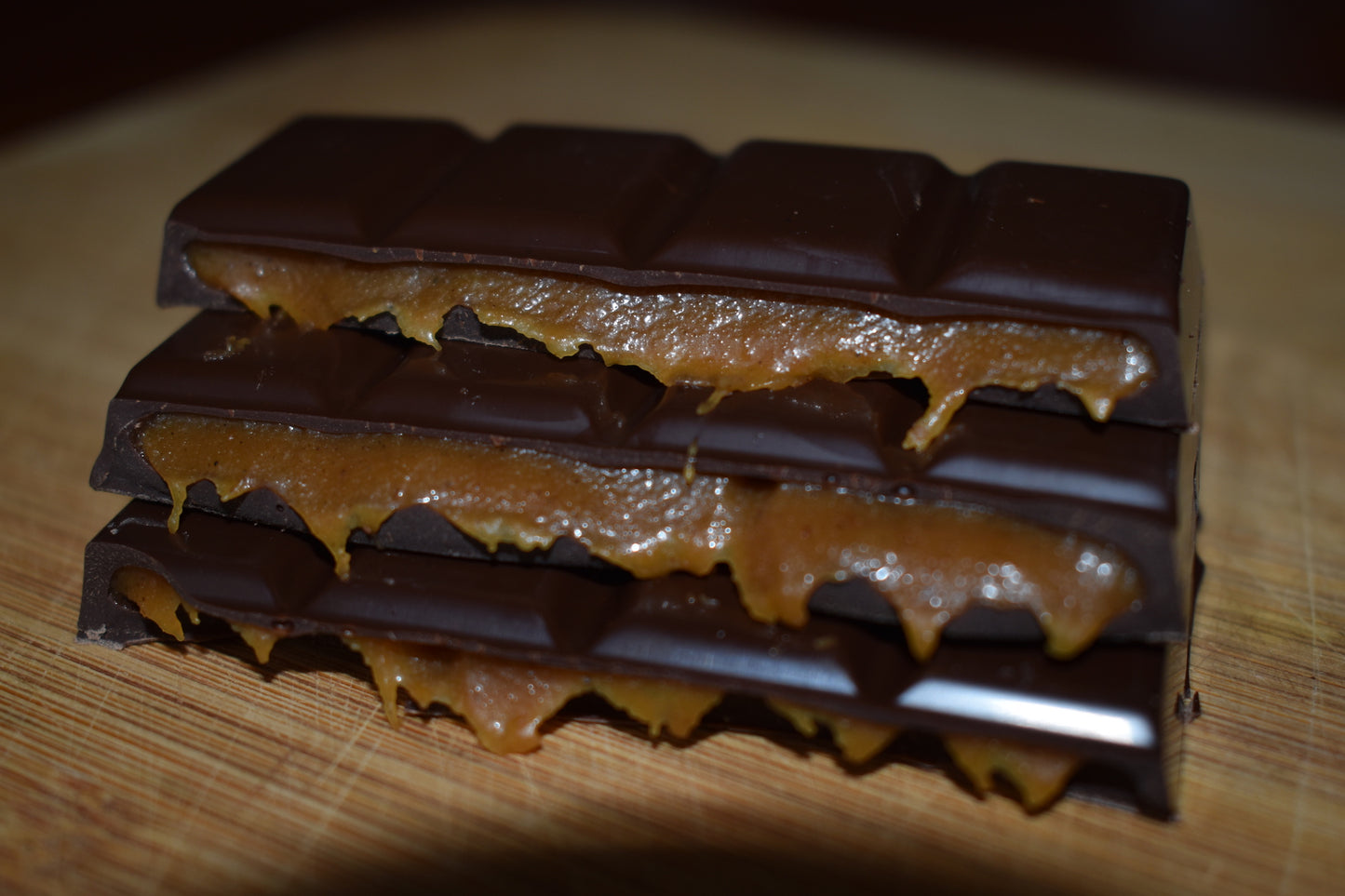 Tablette chocolat Noir 66% au caramel au beurre salé
