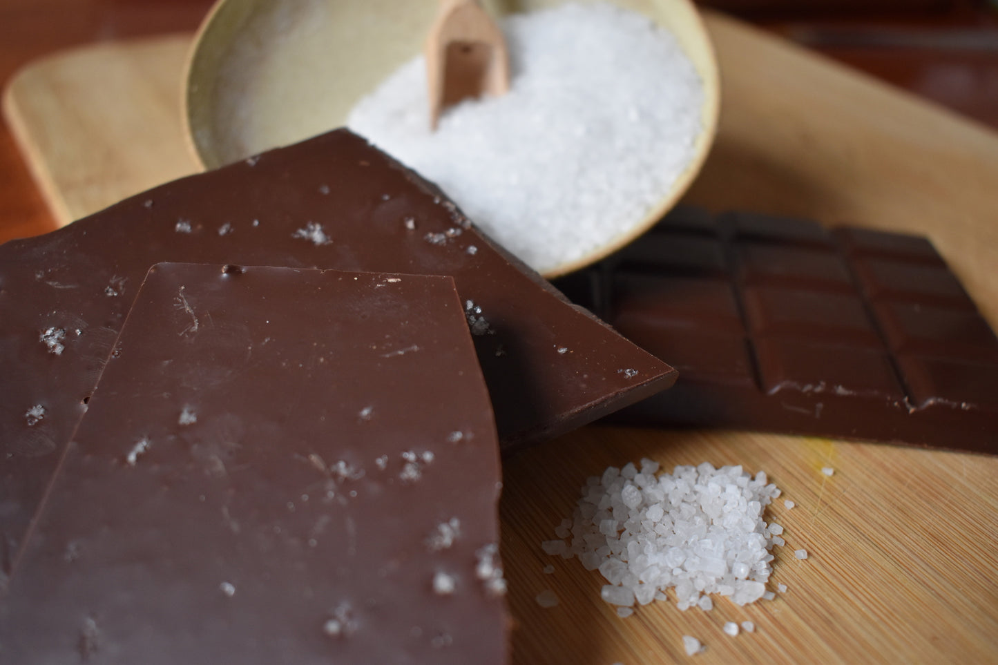 Tablette Chocolat Noir 66% fleur de sel de Guérande